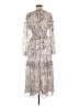 Francesca's 100% Polyester Silver Cocktail Dress Size M - photo 2