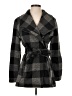 CoffeeShop 100% Polyester Plaid Gray Coat Size S - photo 1
