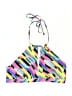 Ocean Blue Print Purple Swimsuit Top Size XL - photo 1