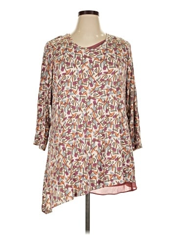 LOGO by Lori Goldstein 3/4 Sleeve Blouse (view 1)