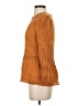 Point Sur 100% Viscose Orange 3/4 Sleeve Blouse Size 2 - photo 5