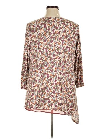 LOGO by Lori Goldstein 3/4 Sleeve Blouse (view 2)
