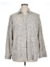 D&Co. Paisley Silver Long Sleeve Blouse Size XL - photo 1