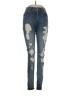 Express Jeans Hearts Blue Jeans Size 0 - photo 1