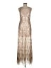 BCBGMAXAZRIA 100% Polyester Metallic Silver Cocktail Dress Size 6 - photo 1