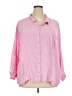 Candace Cameron Bure Color Block Pink 3/4 Sleeve Button-Down Shirt Size 4X (petite) - photo 1