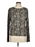Lou & Grey Animal Print Ivory Long Sleeve Blouse Size M - photo 1