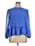 French Connection 100% Polyester Blue Long Sleeve Blouse Size XL - photo 1