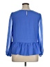 French Connection 100% Polyester Blue Long Sleeve Blouse Size XL - photo 2