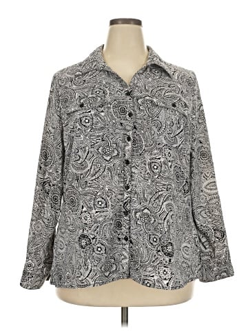 NY Collection Long Sleeve Blouse (view 1)