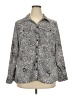 NY Collection Paisley Gray Long Sleeve Blouse Size 2X - photo 1