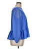 French Connection 100% Polyester Blue Long Sleeve Blouse Size XL - photo 4