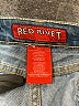 Red Rivet Stars Blue Denim Shorts Size 17 - photo 3