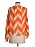 Parker 100% Silk Orange Long Sleeve Silk Top Size S - photo 2