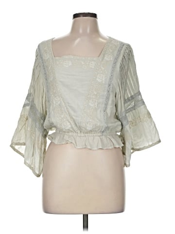 American Eagle Outfitters 3/4 Sleeve Blouse (view 1)