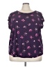 Northcrest Purple Short Sleeve Blouse Size 4X - photo 1