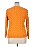 Lands' End 100% Cotton Chevron-herringbone Orange Pullover Sweater Size XL - photo 2