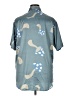 Ripndip 100% Polyester Tropical Teal Short Sleeve Blouse Size XL - photo 2