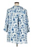 Rose + Olive 100% Polyester Blue 3/4 Sleeve Blouse Size 2X - photo 2