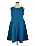 Roaman's Solid Blue Cocktail Dress Size 14W - photo 1