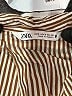 Zara Stripes Brown 3/4 Sleeve Button-Down Shirt Size S - photo 7