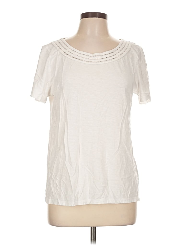 Pre-owned Talbots Short Sleeve T-shirt In Ivory
