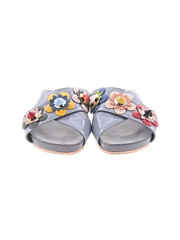 Fendi Floral Applique Criss Cross Slide (view 2)