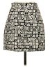 Amanda Uprichard 100% Silk Graphic Black Silk Skirt Size S - photo 2