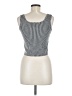 Caution to the Wind Stripes Black Silver Sleeveless Top Size M - photo 2