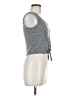 Caution to the Wind Stripes Black Silver Sleeveless Top Size M - photo 4