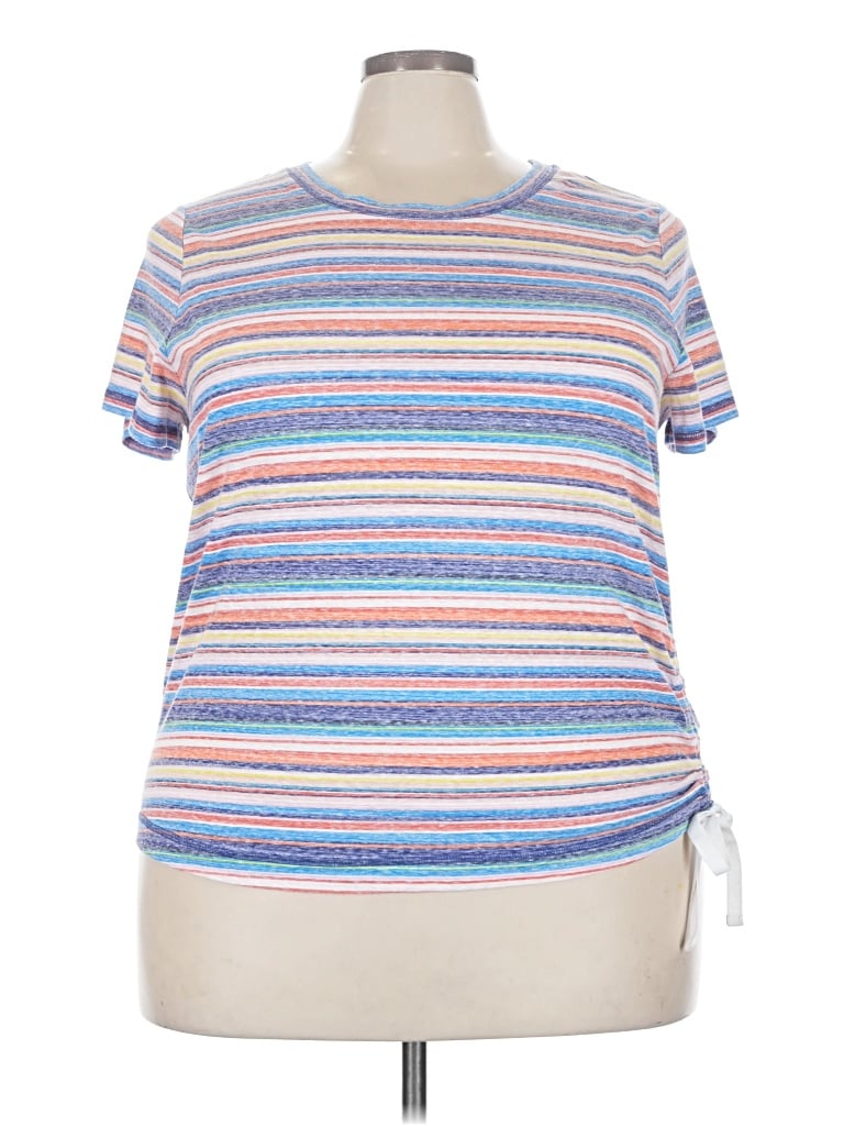 Pre-owned T By Talbots Short Sleeve T-shirt In Blue