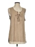 Cato Tan Sleeveless T-Shirt Size S - photo 1