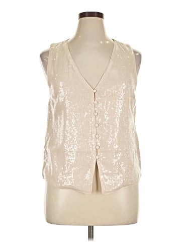 Madewell Sequin Cutaway Vest Top (view 1)
