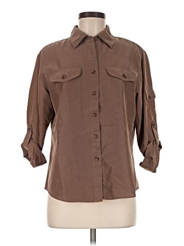 Apparenza 3/4 Sleeve Button-Down Shirt (view 1)
