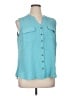 Croft & Barrow 100% Polyester Teal Sleeveless Blouse Size XL - photo 1