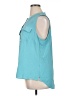 Croft & Barrow 100% Polyester Teal Sleeveless Blouse Size XL - photo 5