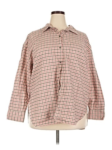Banana Republic Factory Store 3/4 Sleeve Button-Down Shirt (view 1)