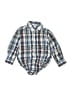 Kitestrings 100% Cotton Plaid Blue Long Sleeve Onesie 18-24 MO / 24 MO - photo 1