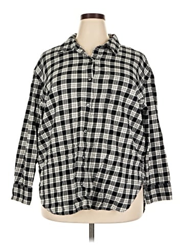 Banana Republic Factory Store 3/4 Sleeve Button-Down Shirt (view 1)