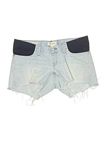 Madewell Maternity Relaxed Denim Shorts in Essen Wash (view 1)