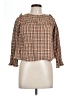 Old Navy 100% Cotton Brown Long Sleeve Blouse Size L - photo 1