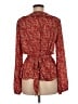Max Studio 100% Polyester Red Long Sleeve Blouse Size M - photo 2