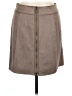 Hem & Thread 100% Polyester Solid Tan Casual Skirt Size L - photo 1