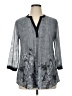 Timeson Gray Long Sleeve Blouse Size XL - photo 1