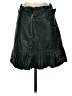 Zara 100% Polyester Black Teal Faux Leather Skirt Size S - photo 1