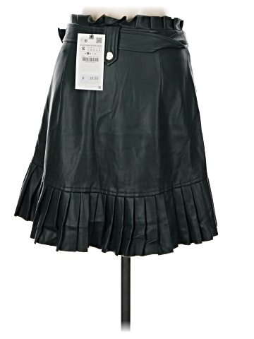 Zara Faux Leather Skirt (view 2)