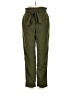 Peach 100% Polyester Solid Green Casual Pants Size M - photo 1