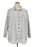 D&Co. Houndstooth Silver 3/4 Sleeve Button-Down Shirt Size 3X (petite) - photo 1