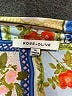 Rose + Olive 100% Polyester Print Blue Long Sleeve Blouse Size XL - photo 7