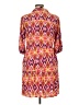 Millenium 100% Rayon Print Orange Casual Dress Size L - photo 2